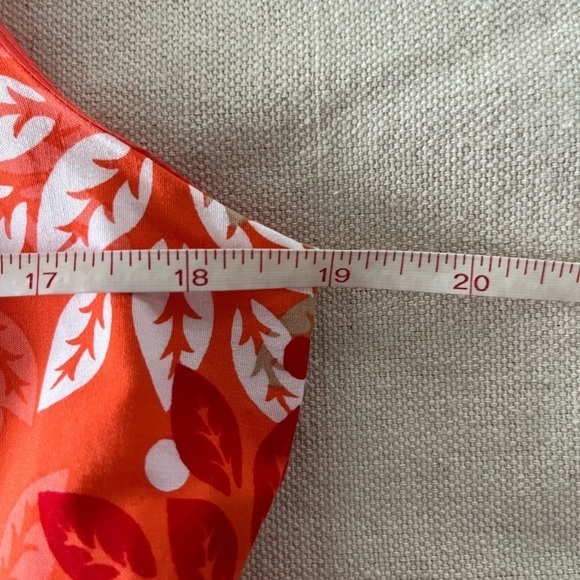 Pendleton Tangerine White Floral Sleeveless A Line Dress Size 10 - Picture 8 of 12